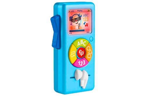 Baby Learning Toy Puppy's Music Player with Lights & Fine Motor Activities for Ages 6+ Months, Blue