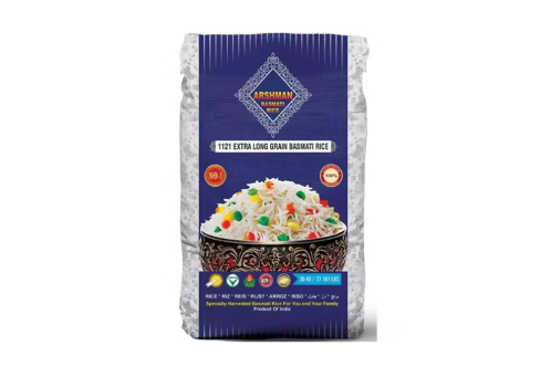 Arshman 1121 Steam Long Grain Basmati Rice – 35KG